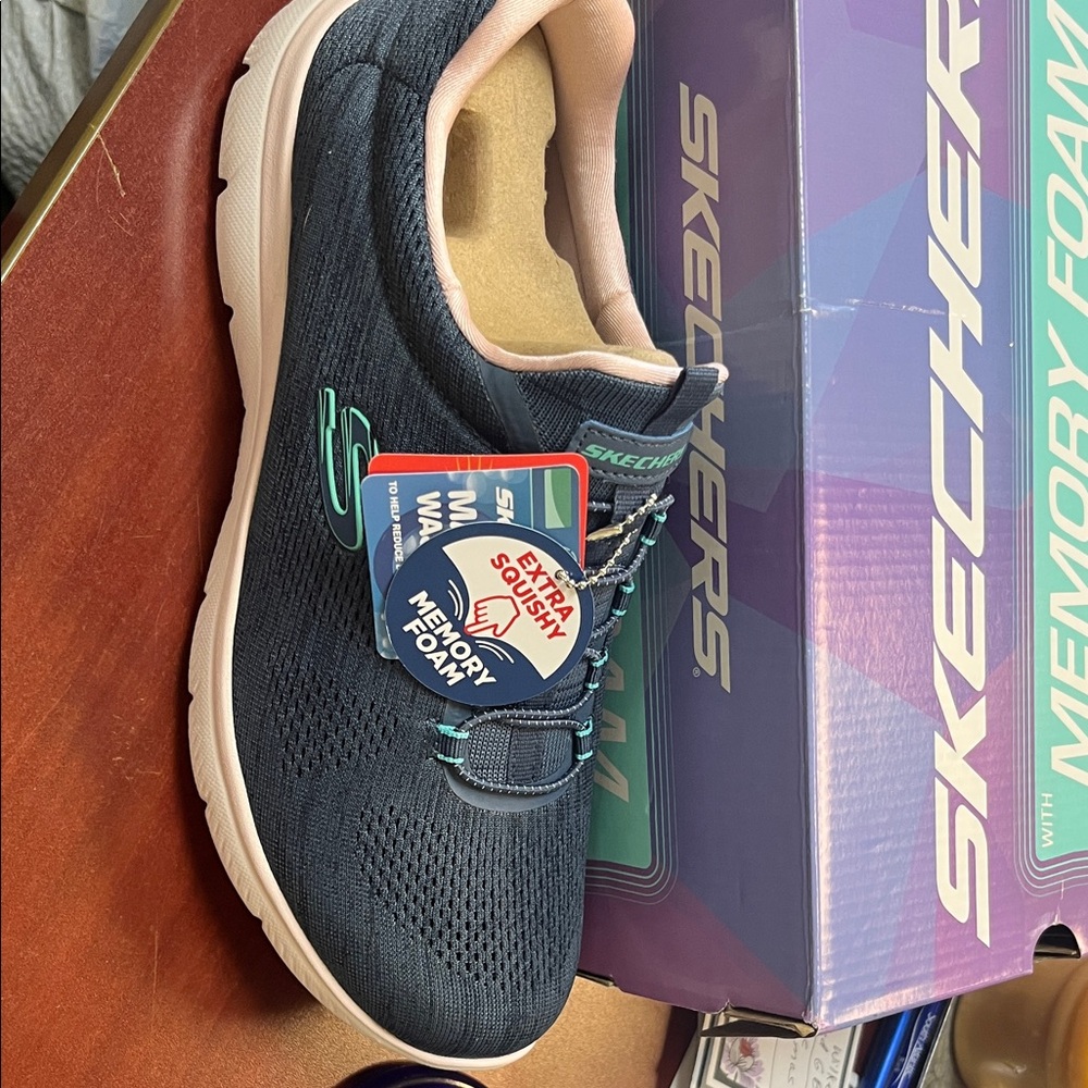 Skechers Navy Blue Athletic Shoes
